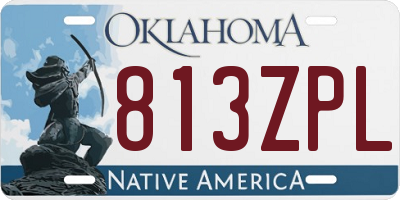 OK license plate 813ZPL