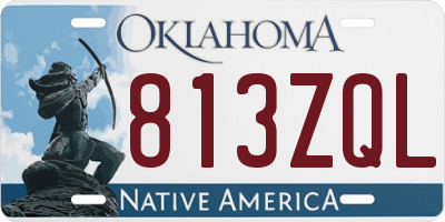 OK license plate 813ZQL