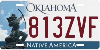OK license plate 813ZVF