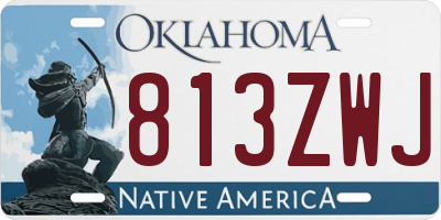 OK license plate 813ZWJ