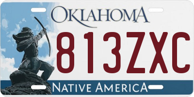 OK license plate 813ZXC