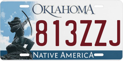 OK license plate 813ZZJ