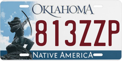 OK license plate 813ZZP