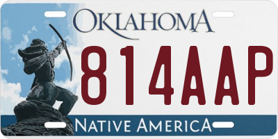 OK license plate 814AAP