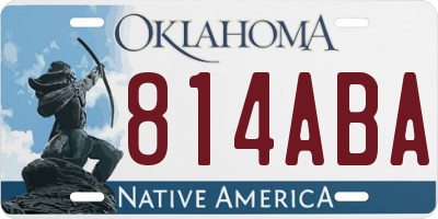 OK license plate 814ABA