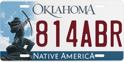 OK license plate 814ABR