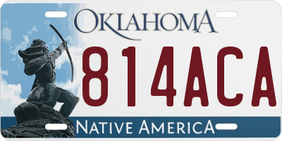 OK license plate 814ACA