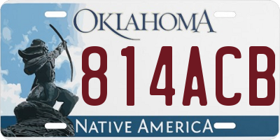 OK license plate 814ACB