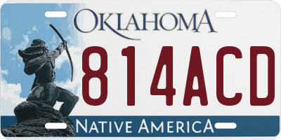 OK license plate 814ACD