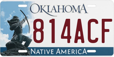 OK license plate 814ACF