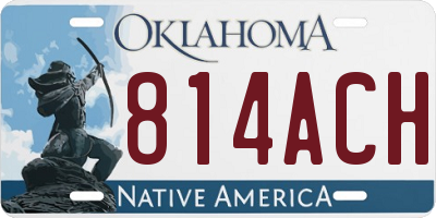 OK license plate 814ACH