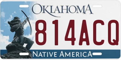 OK license plate 814ACQ