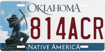 OK license plate 814ACR