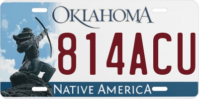 OK license plate 814ACU