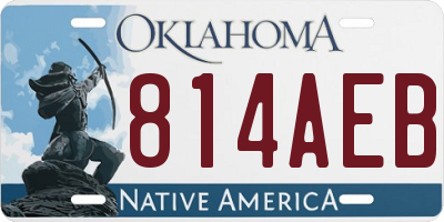 OK license plate 814AEB