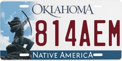 OK license plate 814AEM