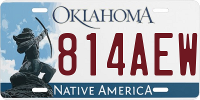 OK license plate 814AEW