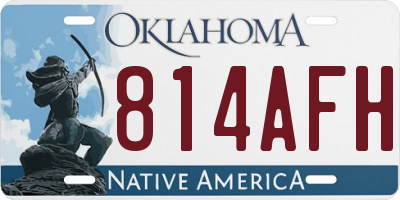 OK license plate 814AFH