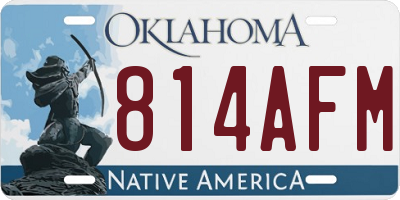 OK license plate 814AFM