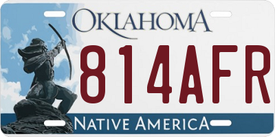 OK license plate 814AFR