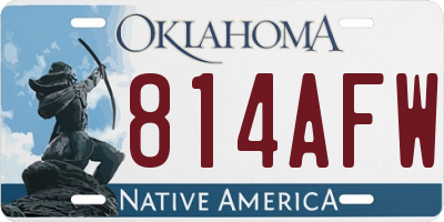 OK license plate 814AFW