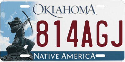 OK license plate 814AGJ