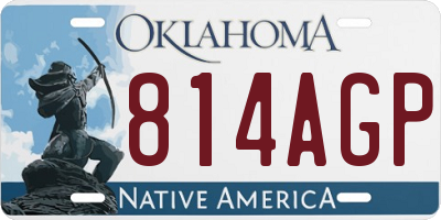 OK license plate 814AGP