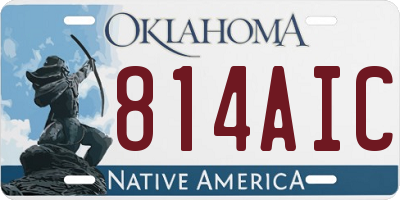 OK license plate 814AIC