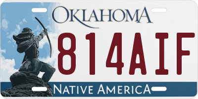 OK license plate 814AIF