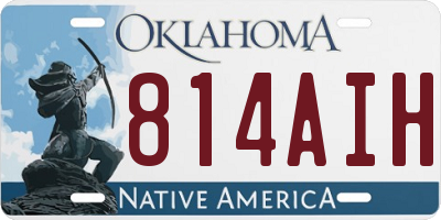 OK license plate 814AIH