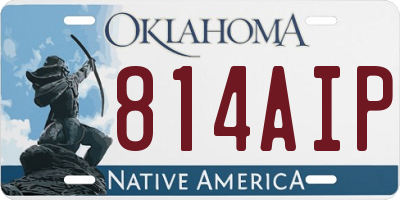 OK license plate 814AIP