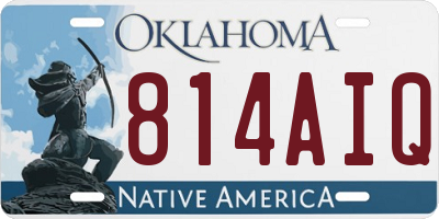 OK license plate 814AIQ