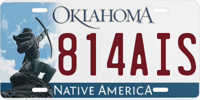 OK license plate 814AIS
