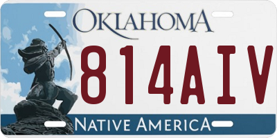 OK license plate 814AIV
