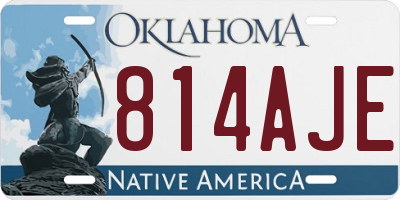OK license plate 814AJE