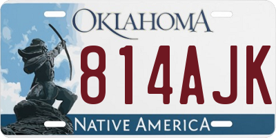 OK license plate 814AJK