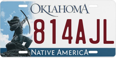 OK license plate 814AJL