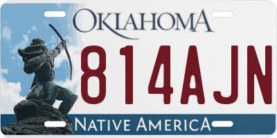 OK license plate 814AJN