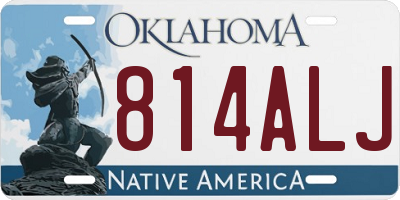 OK license plate 814ALJ