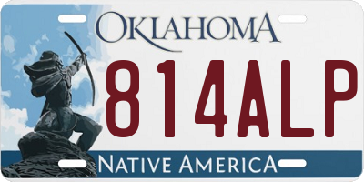 OK license plate 814ALP