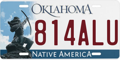 OK license plate 814ALU