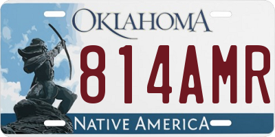 OK license plate 814AMR