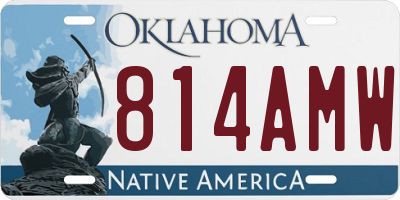 OK license plate 814AMW