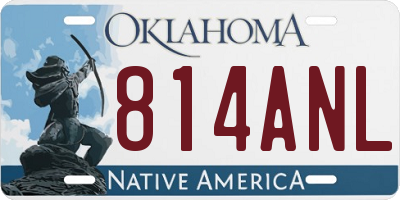 OK license plate 814ANL