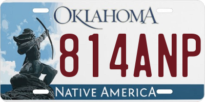 OK license plate 814ANP