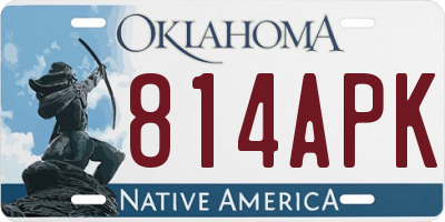 OK license plate 814APK
