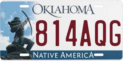 OK license plate 814AQG