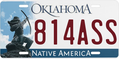 OK license plate 814ASS