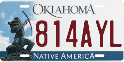 OK license plate 814AYL
