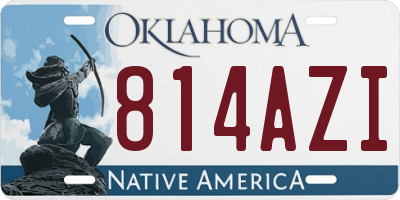 OK license plate 814AZI
